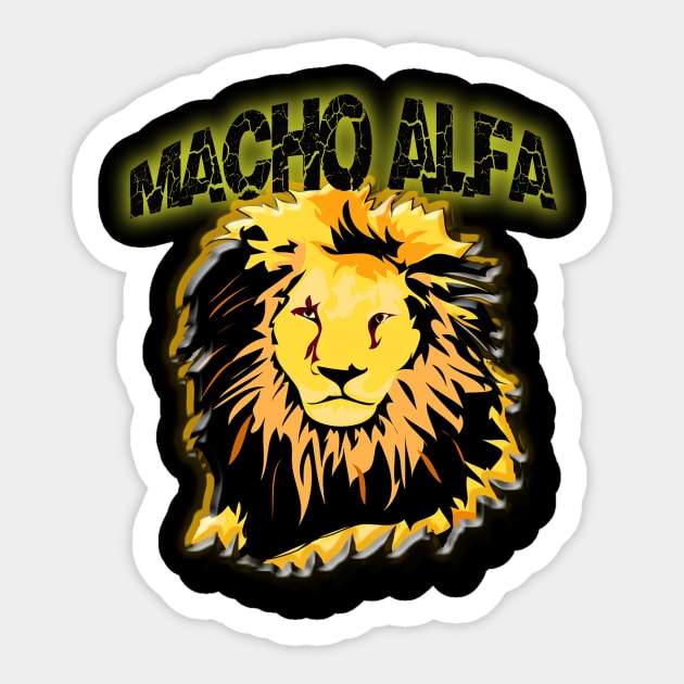 Lion Desing Macho Alfa Sticker by albaley